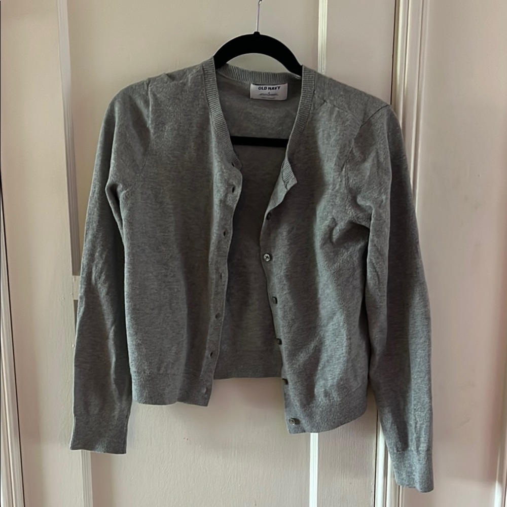 Old Navy Gray Cardigan Sweater
